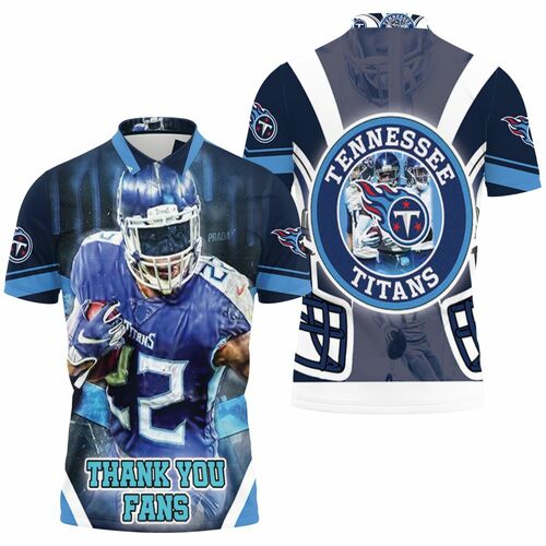 #22 Derrick Henry Thanks You Fan Tennessee Titans Afc South Division Champions Super Bowl 2021 Polo Shirt Model A31576