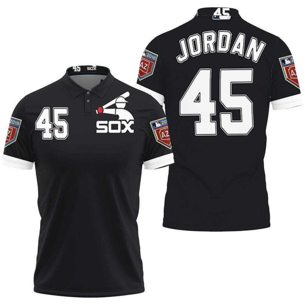#45 Chicago White Sox Michael Jordan Mlb Great Player Majestic Spring Training Cool 3d Designed Allover Gift For Chicago Fans Polo Shirt