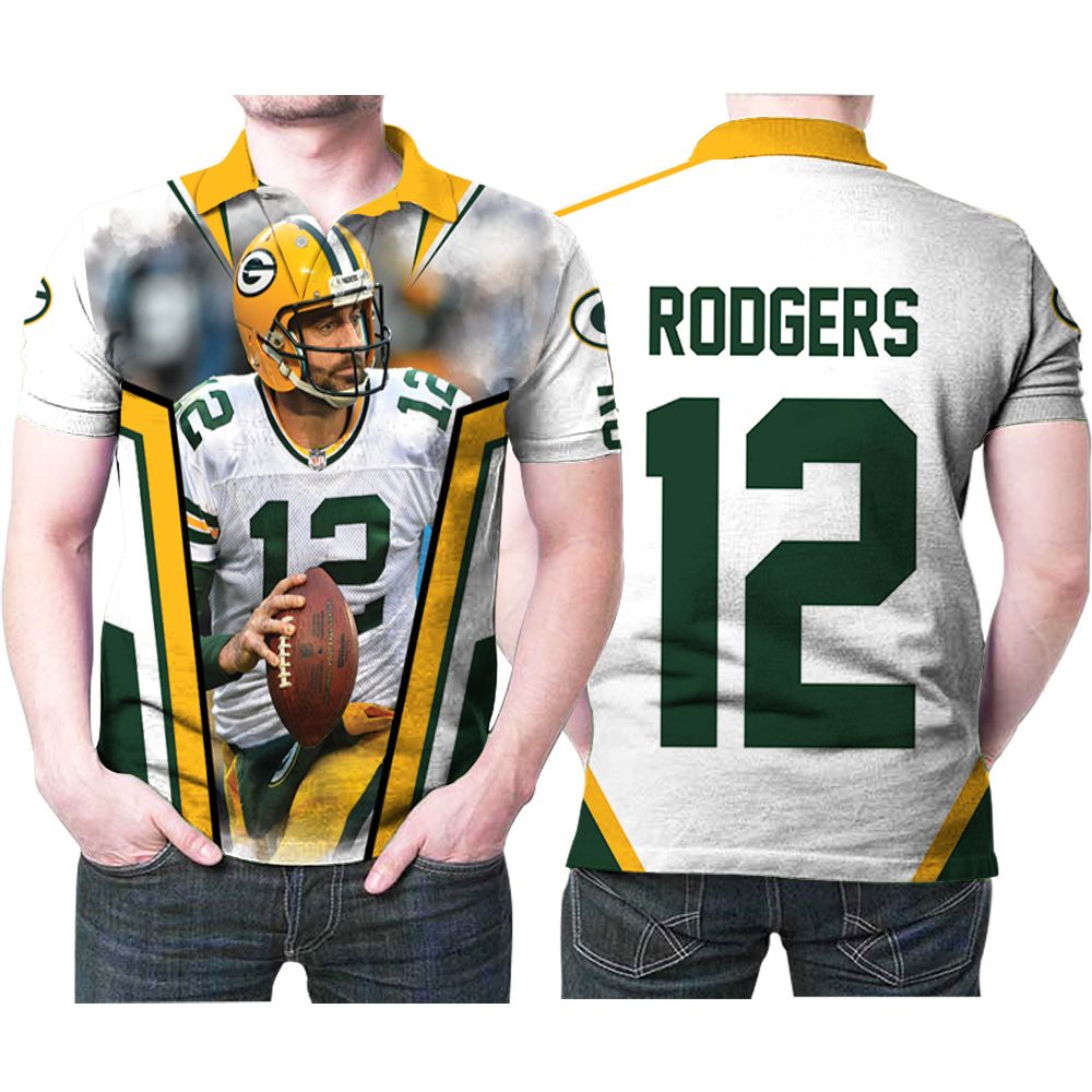 Green Bay Packers Aaron Rodgers 12 3D Custom Name Hawaiian Shirt Best Gift  For Men And Women