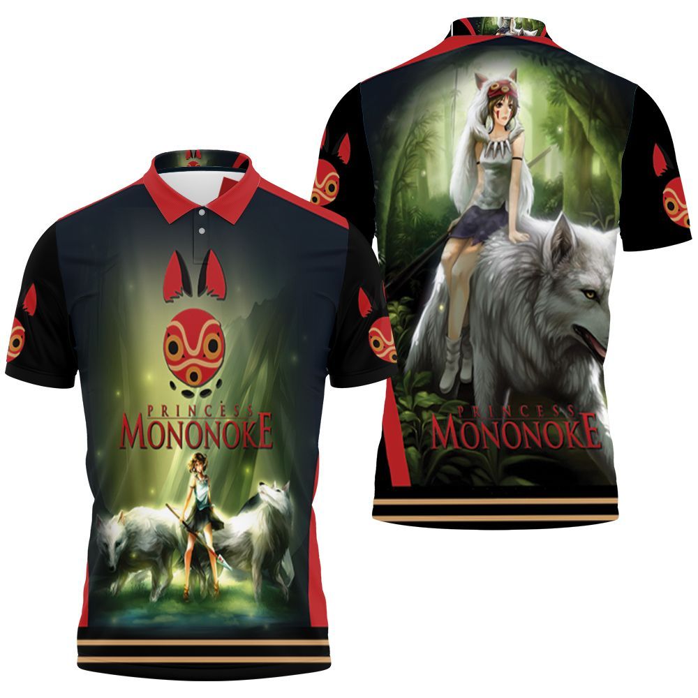 Princess Mononoke Moro-no-kimi Mother Of Wolf Fighting Gift For Mononoke Hime Fans Polo Shirt All Over Print Shirt 3d T-shirt
