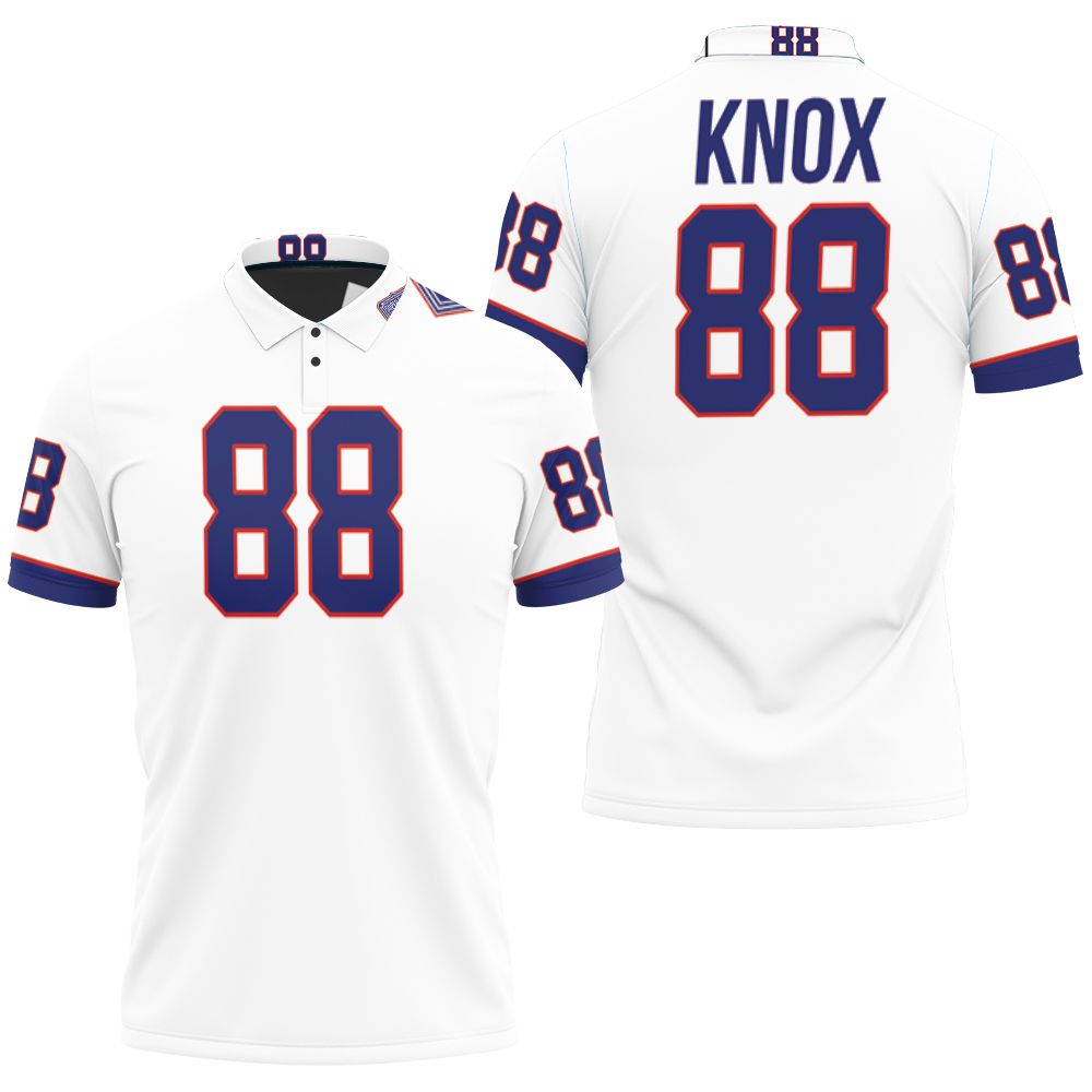 Team White Vintage Dawson Knox #88 Buffalo Bills Great Player Nfl American Football 3d Designed Allover Gift For Bills Fans Polo Shirt