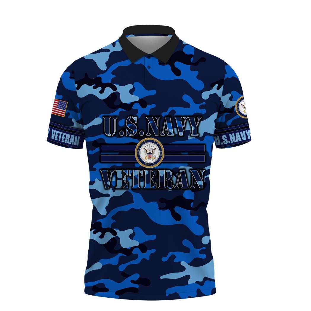 Premium Unique U.S Navy Polo Shirt All Over Print aunt
