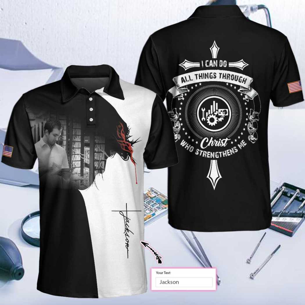 Technician I Can Do All Things Short Sleeve Custom Polo Shirt, Polo Shirts For Men And Women