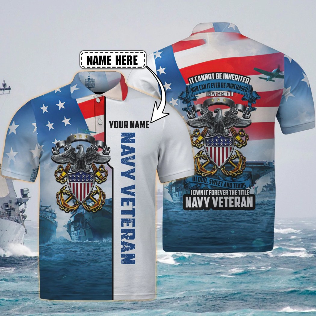 Veteran Navy Veteran 3D Polo Shirt