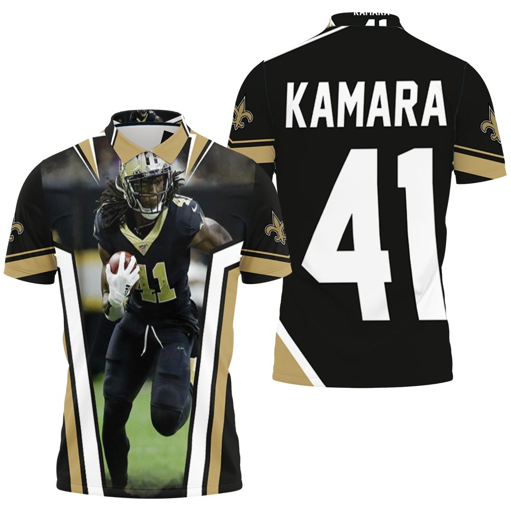 Alvin Kamara 41 New Orleans Saints Polo Shirt All Over Print Shirt 3d T shirt