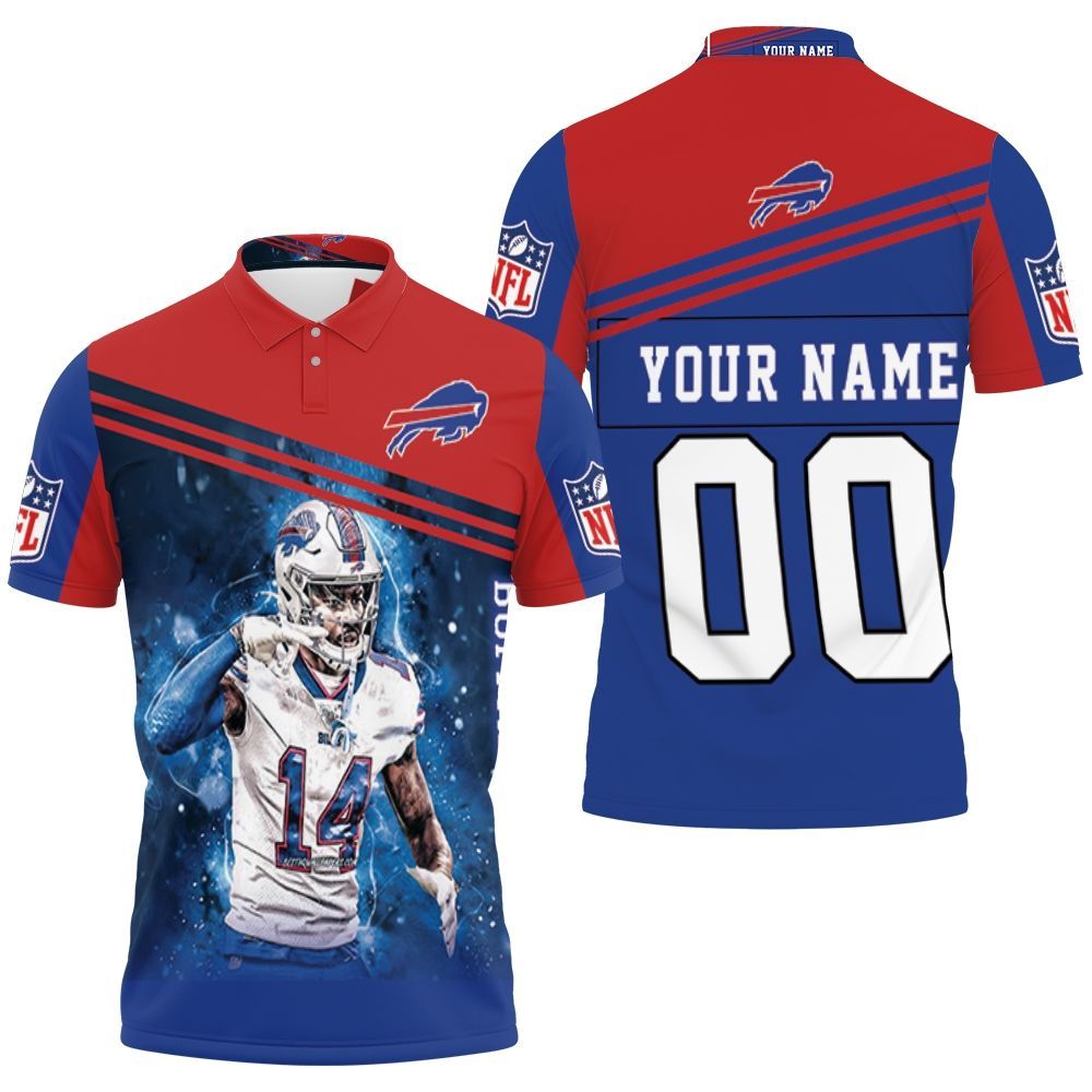 14 Stefon Diggs 14 Buffalo Bills Great Player 2020 Nfl Season Personalized Polo Shirt All Over Print Shirt 3d T-shirt