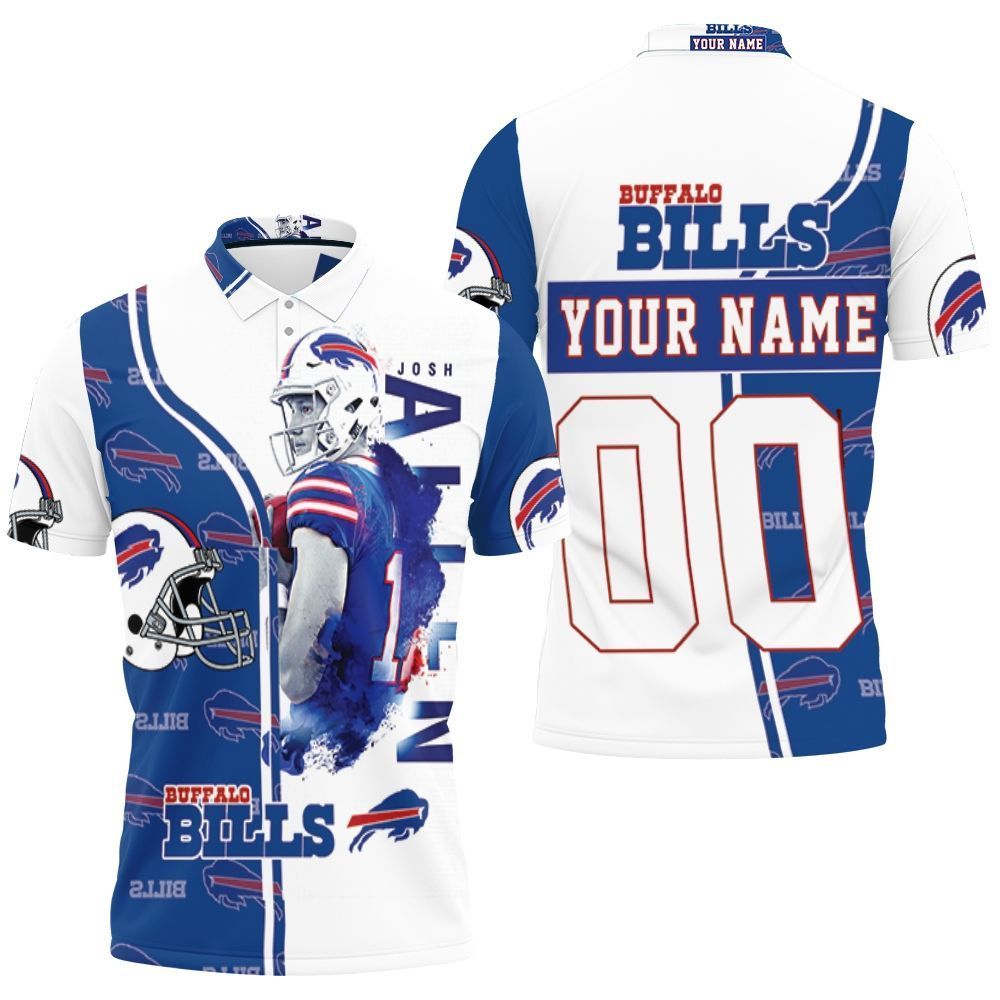 17 Josh Allen 17 Buffalo Bills Great Player 2020 Nfl Season White Blue Personalized Polo Shirt  All Over Print Shirt 3d T-shirts