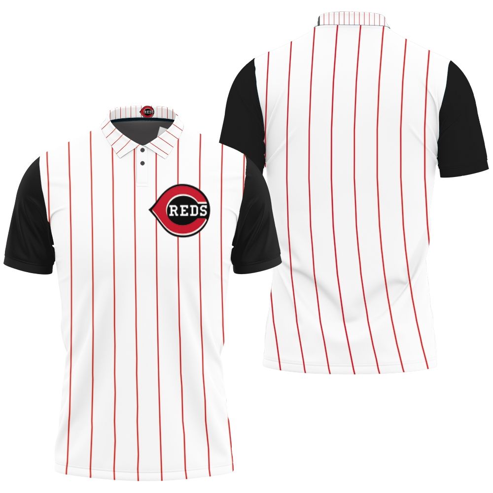 1999 Throwback Cincinnati Reds White Red 2019 Jersey Inspired Style Polo Shirt All Over Print Shirt 3d T-shirts