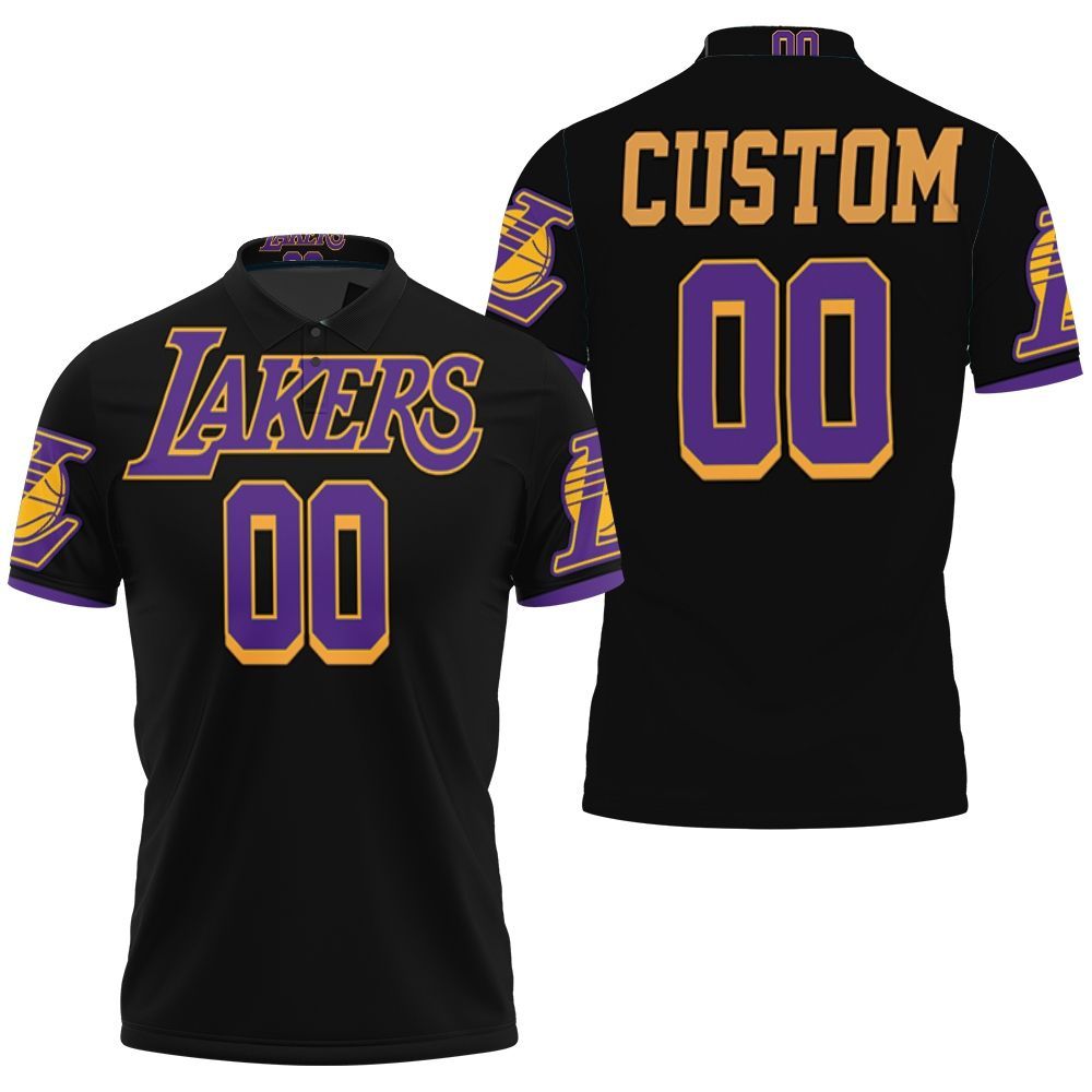 2020-21 Earned Edition Black Los Angeles Lakers Personalized