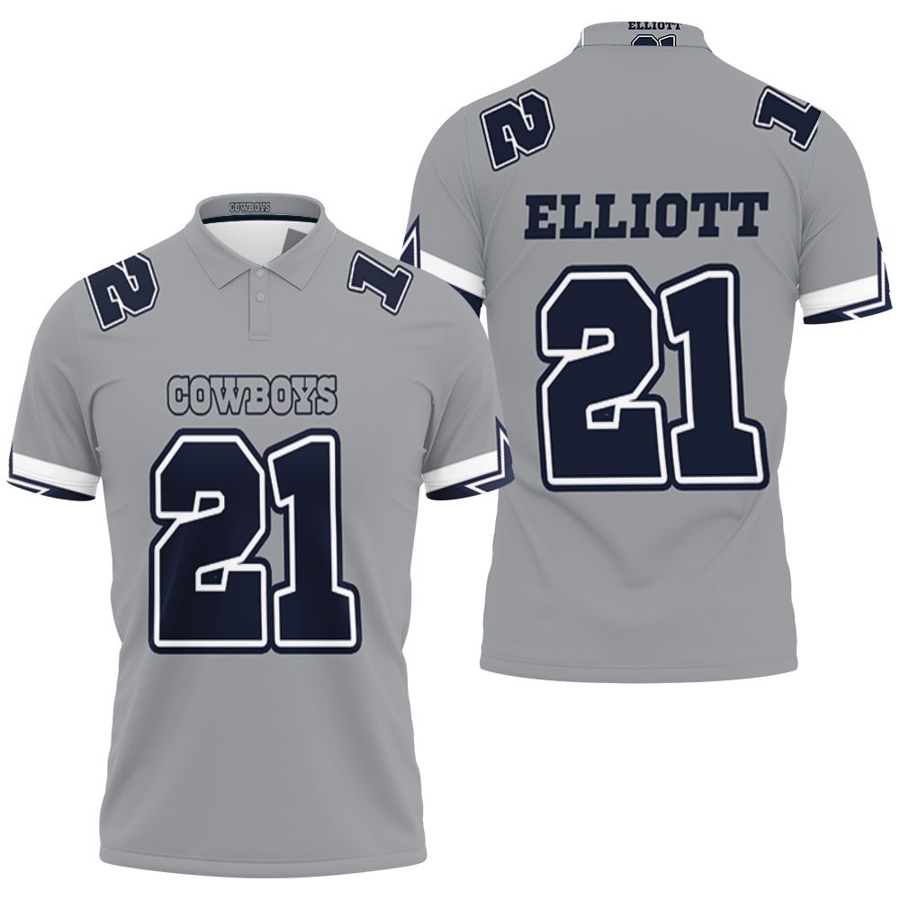 21 Ezekiel Elliott Cowboys Jersey Inspired Style Polo Shirt All Over Print Shirt 3d T-shirt