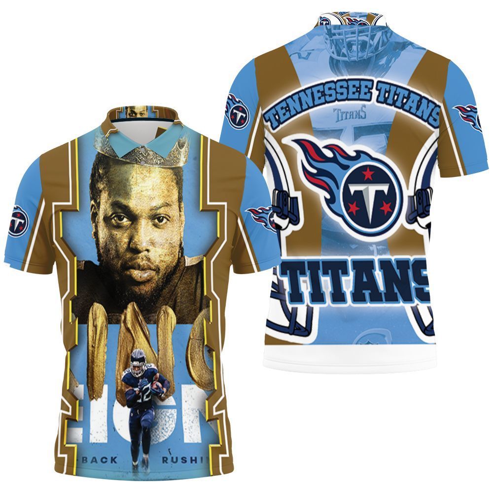22 King Derrick Henry Tennessee Titans Super Bowl 2021 Afc South Division Champions 3d Polo Shirt Jersey All Over Print Shirt 3d T-shirt