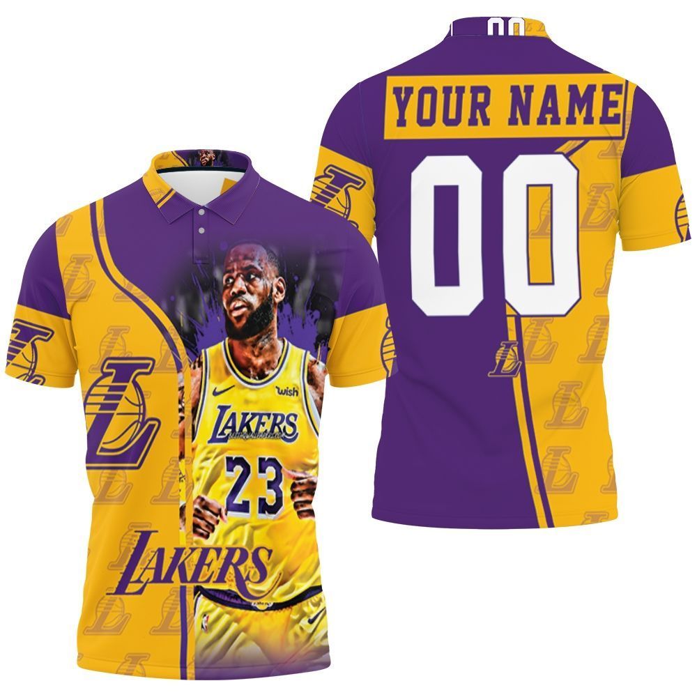 23 King James Los Angeles Lakers Nba Western Coference Personalized Polo Shirt  All Over Print Shirt 3d T-shirt