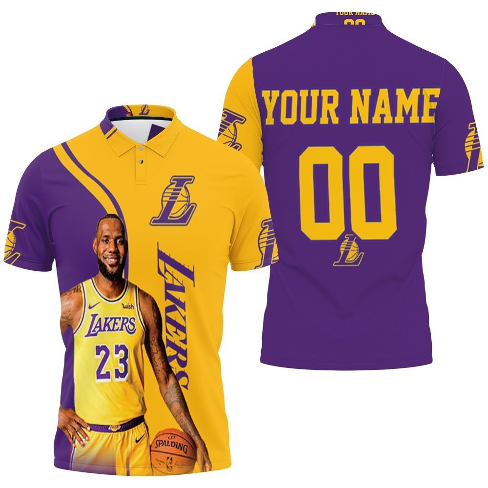 23 Lebron James Los Angeles Lakers Nba Western Conference Personalized Polo Shirt  All Over Print Shirt 3d T-shirt