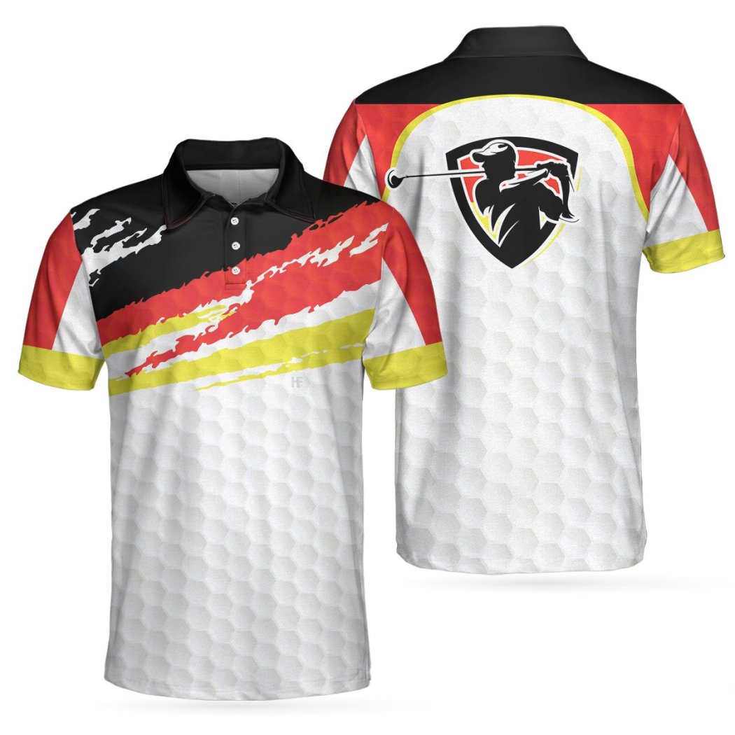 German Flag Golf Texture Polo Shirt