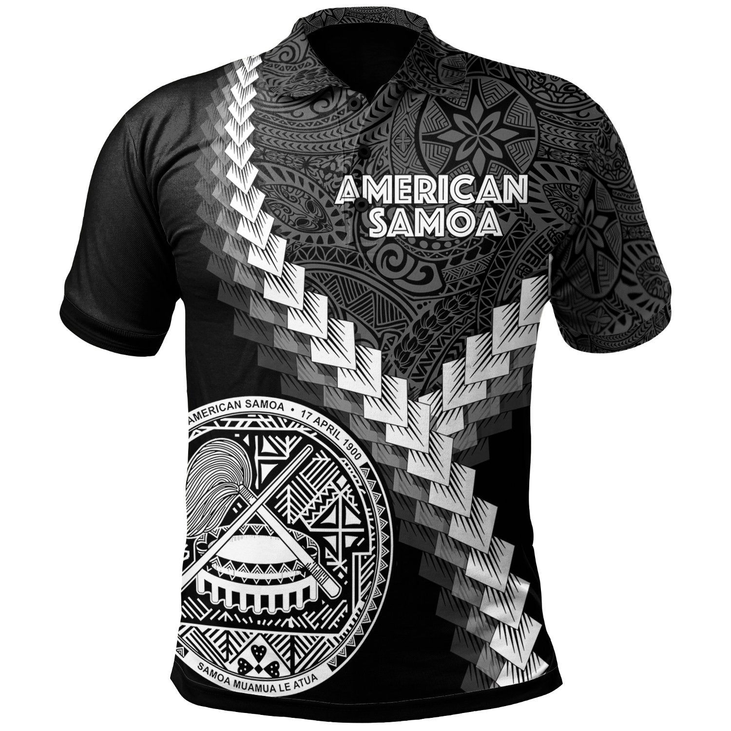 Samoa Black And White Fashion 3D Printed Sublimation Hoodie Hooded  Sweatshirt Comfy Soft And Warm For