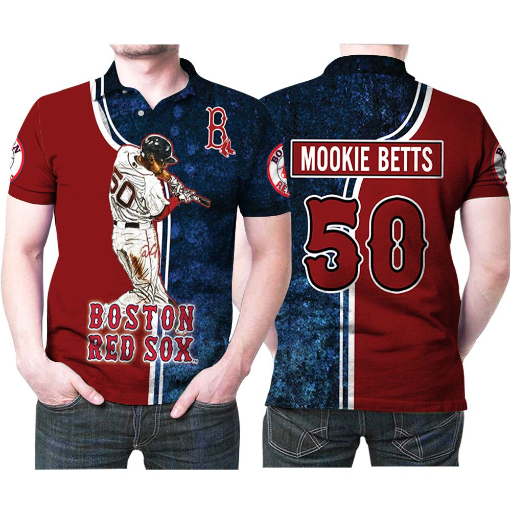 50 Mookie Betts Boston Red Sox Hawaiian Shirt Gift For Men And