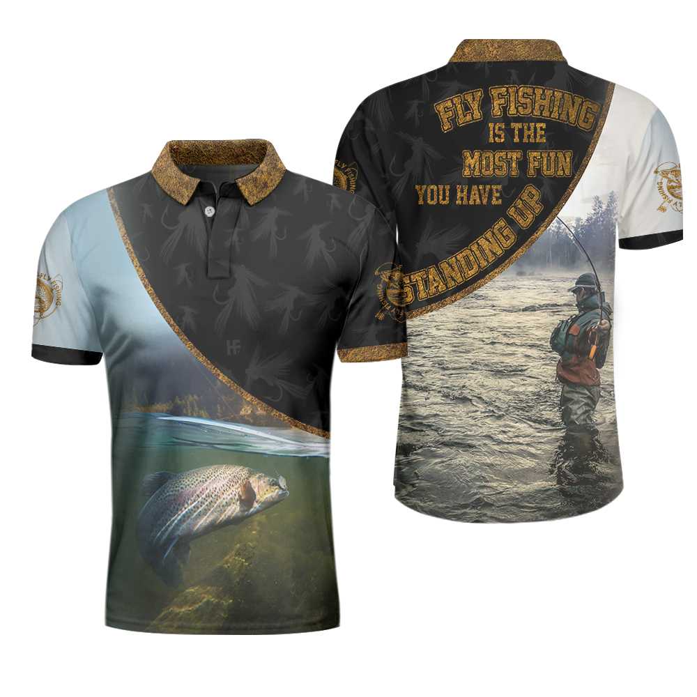 Fly Fishing Is The Most Fun You Have Short Sleeve Polo Shirt, Polo Shirts For Men And Women