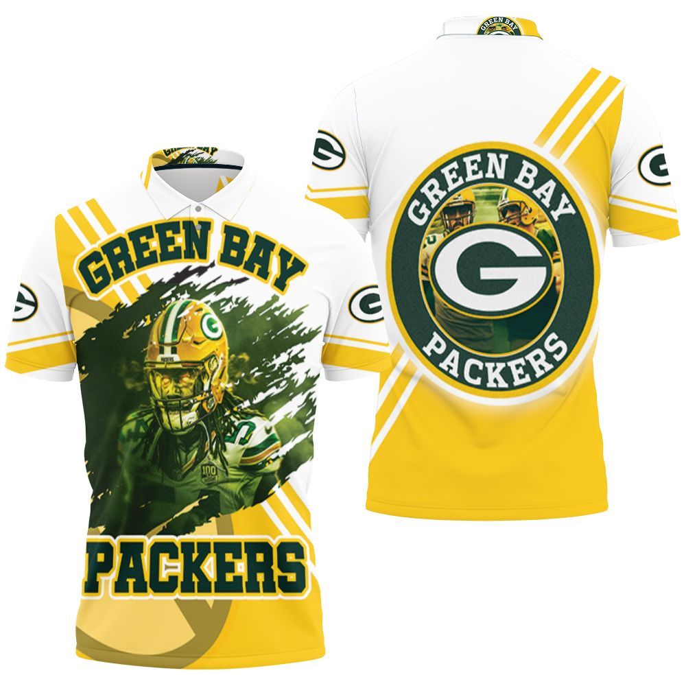 Jaire Alexander 23 Green Bay Packers White Theme 3D Polo Shirt - T