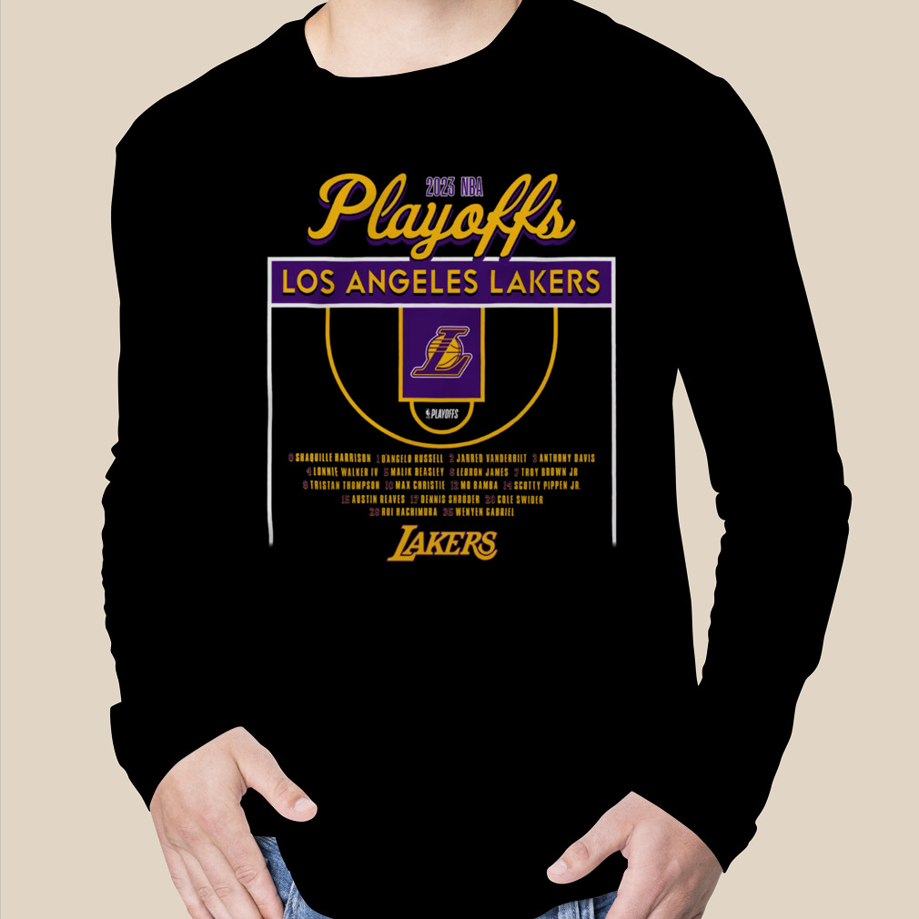 Los Angeles Lakers Stadium Essentials Unisex 2023 Nba Playoffs Roster T- shirt - Shibtee Clothing