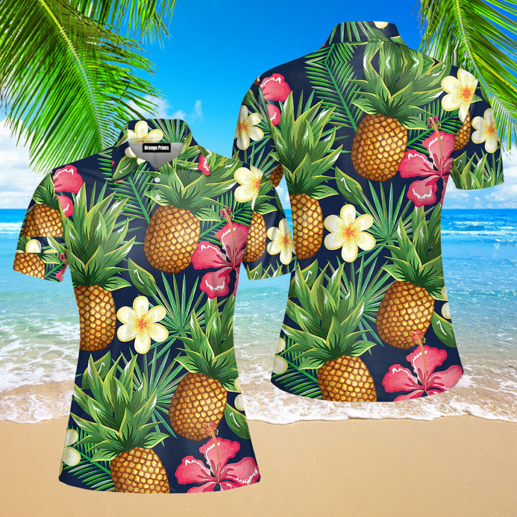 Los Angeles Dodgers Hawaiian Shirt Tropical Fruit Pattern Beach