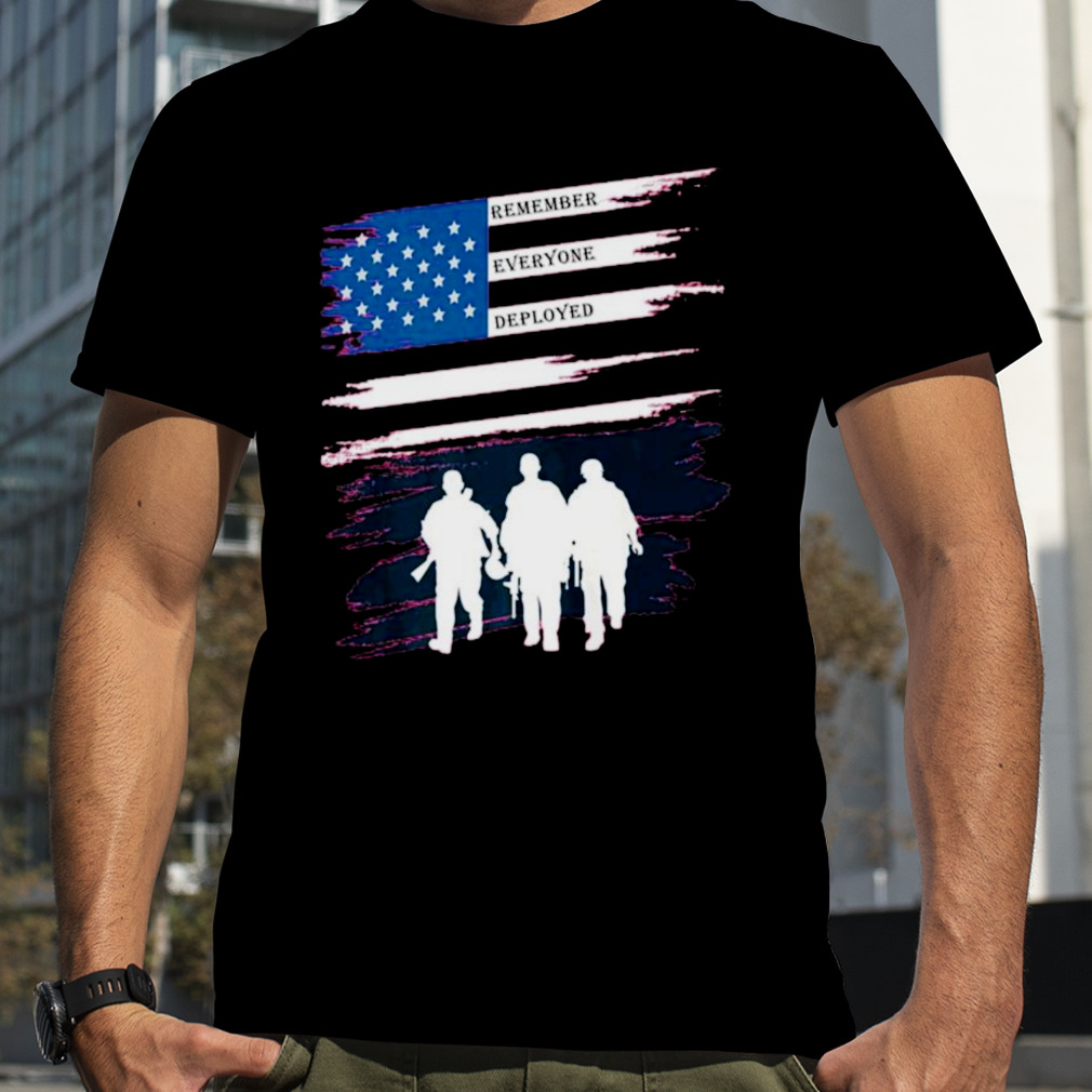 Red Friday Military Remember Everyone Deployed Usa Flag T-shirt