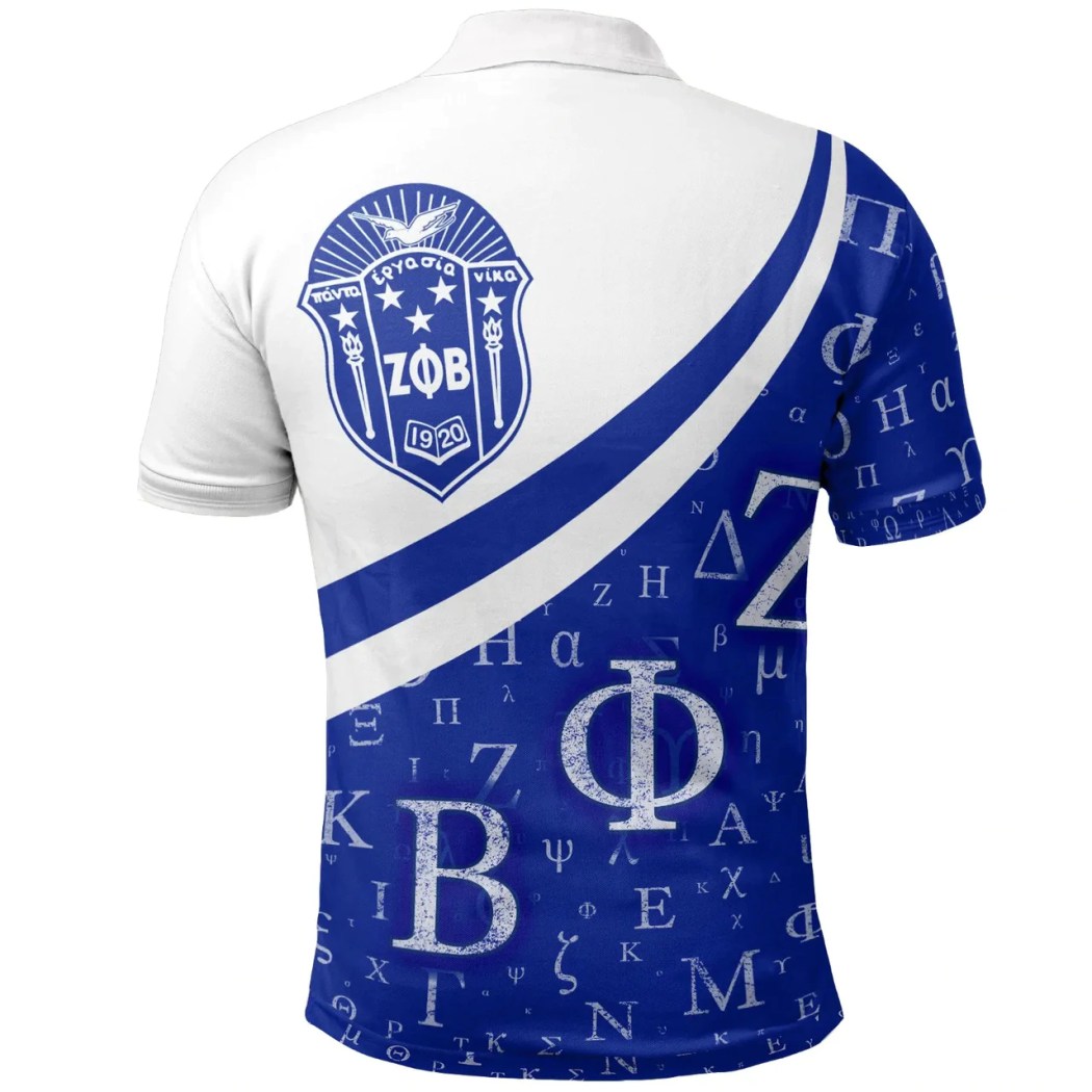 Zeta Phi Beta Sorority Greek Alphabet Symbols 3D Polo Shirt
