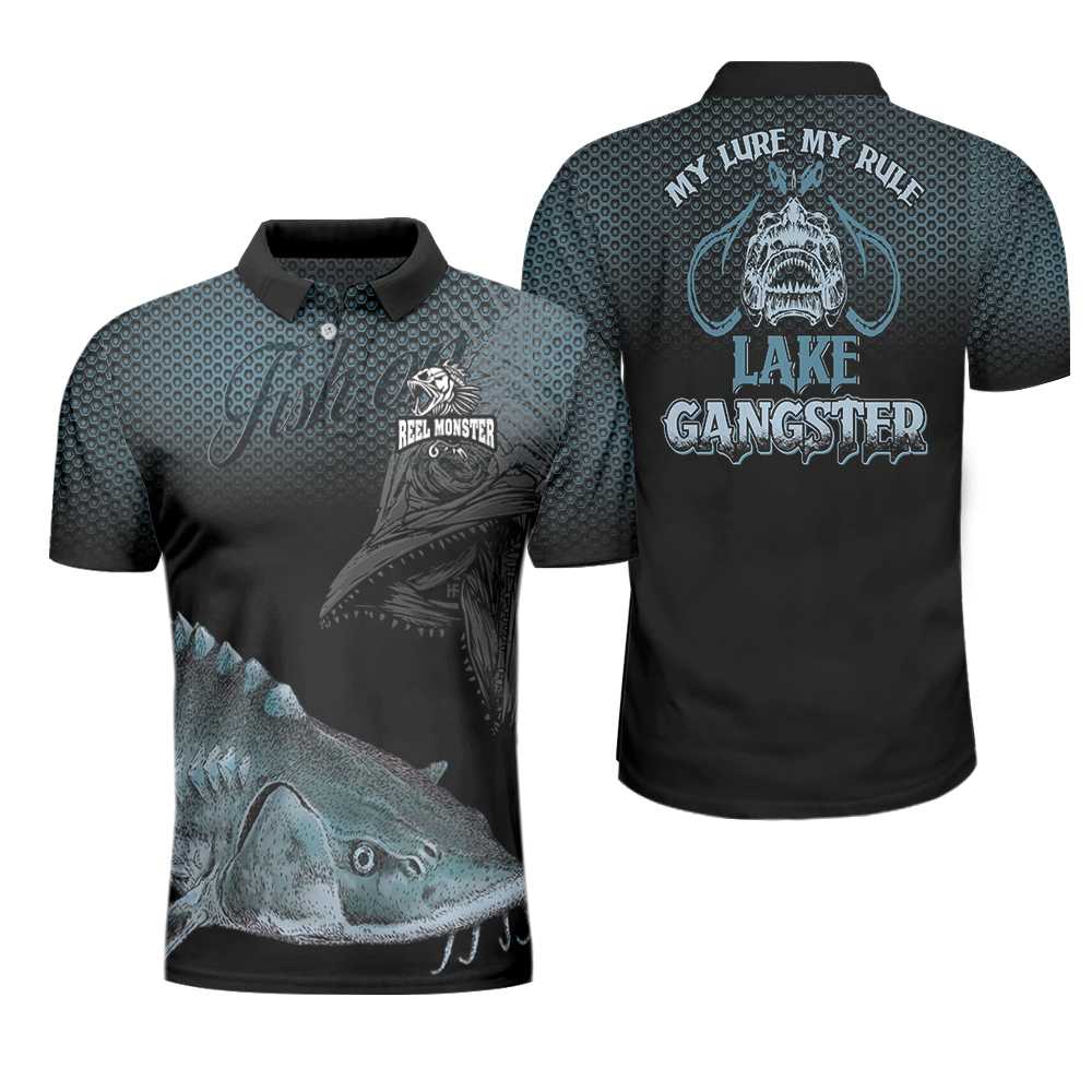 My Lure My Rule Lake Gangster Reel Monster Fishing Polo Shirts For