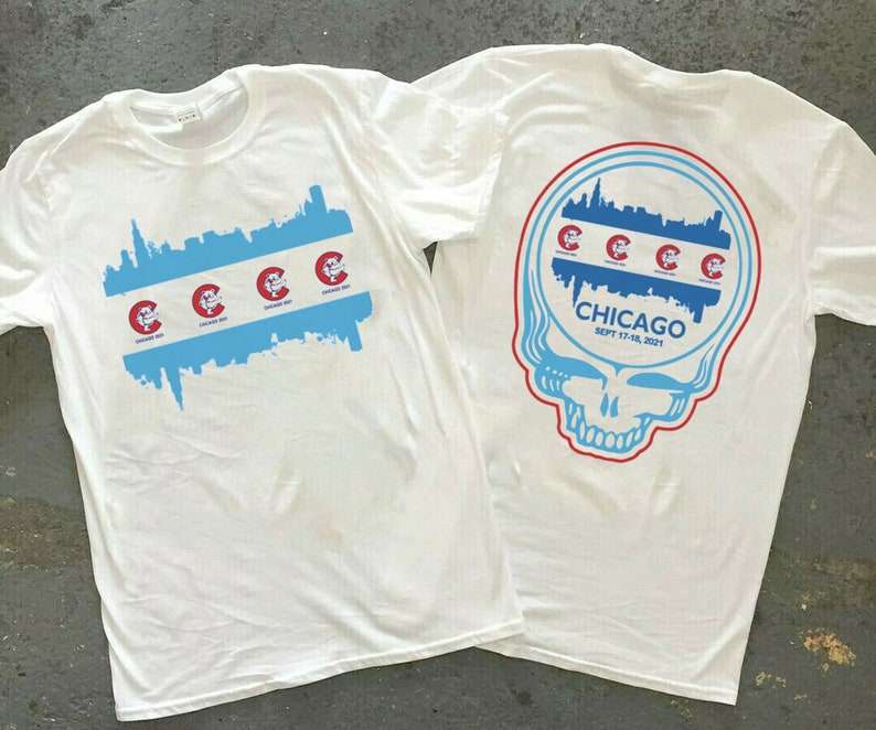 Dead and Company Wrigley Field Concert T-Shirt Grateful Dead Chicago Cubs  S-5XL