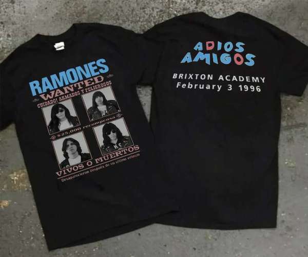 Ramones Adios Amigos Brixton Academy Unisex Graphic T-Shirt