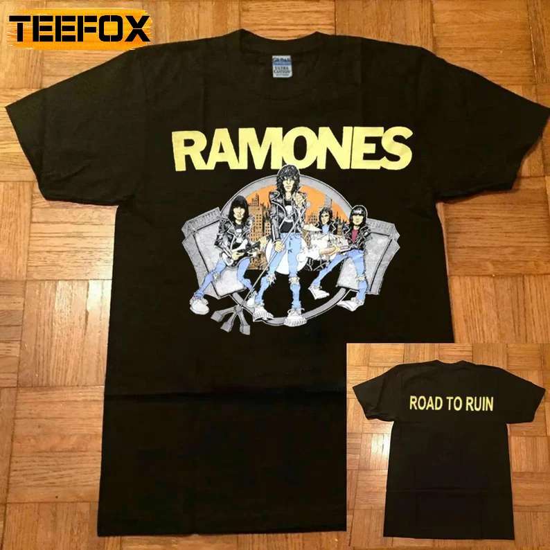 Ramones Road To Ruin Gabba Gabba Hey Punk Rock Band T-Shirt
