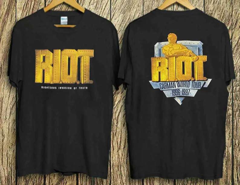 Riot Rock Band Carman World Tour T Shirt