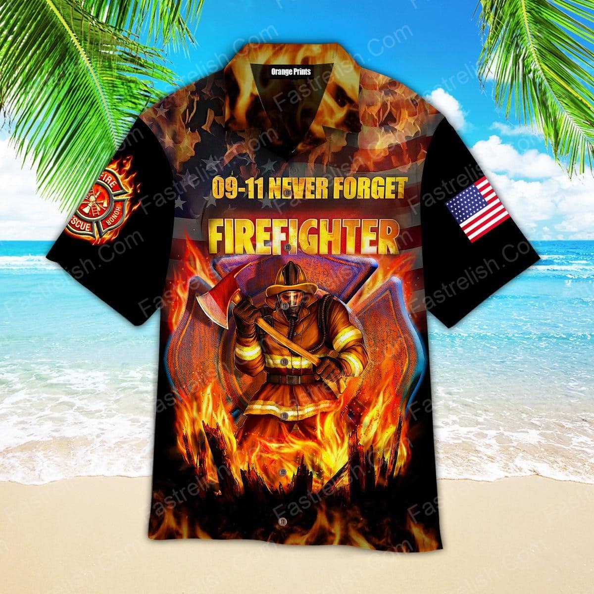 09-11 Never Forget Firefighter Aloha Hawaiian Shirts WT6943