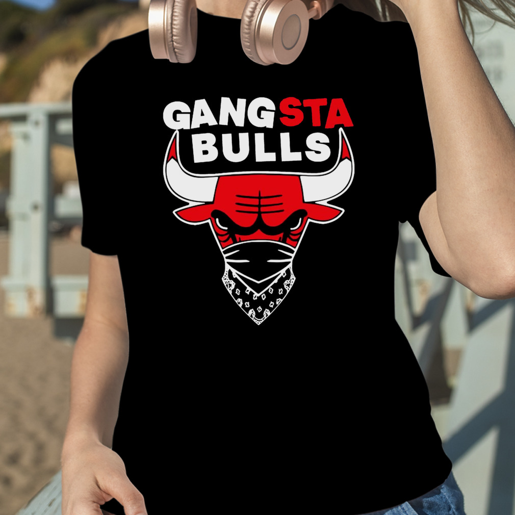 Gangsta Chicago Bulls T Shirt Bandana Hip Hop Streetwear