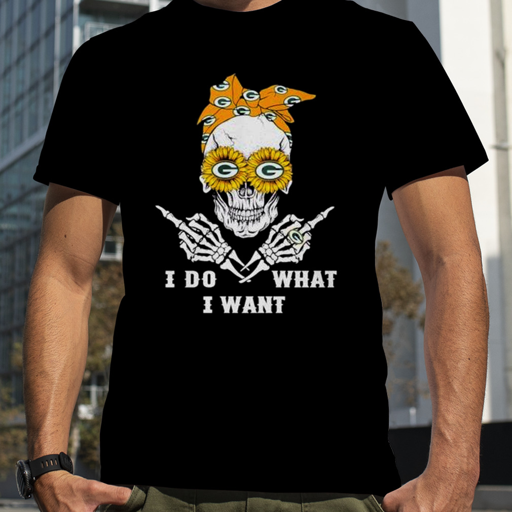 Sugar skull green bay packers i do what i want shirt - Teefefe