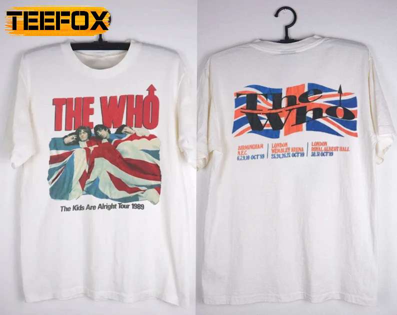 The Who Rock Band Music The Kids Are Alright Tour 1989 T-Shirts