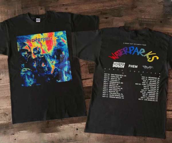 Waterparks A Night Out On Earth Tour 2021 Graphic T-Shirts