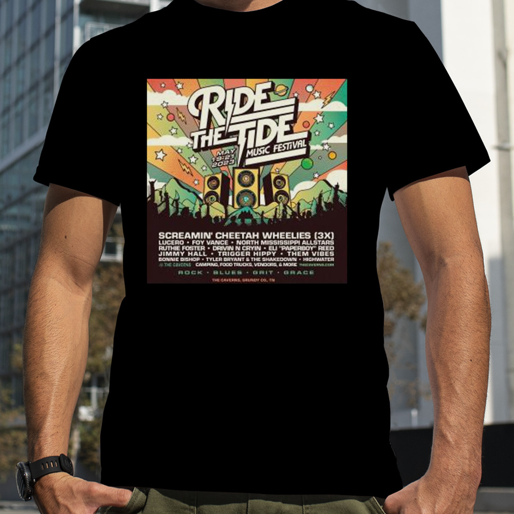 Ride The Tide Music Festival May 2023 Screamin’ Cheetah Wheelies Shirt