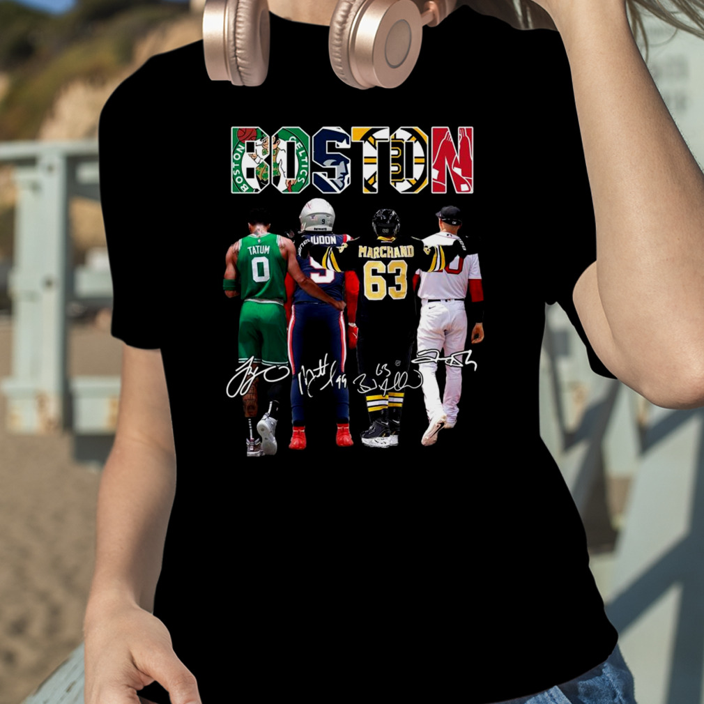 Tatum Marchand Boston Celtics New England Patriots Boston Bruins And Boston Red  Sox Signatures Shirt