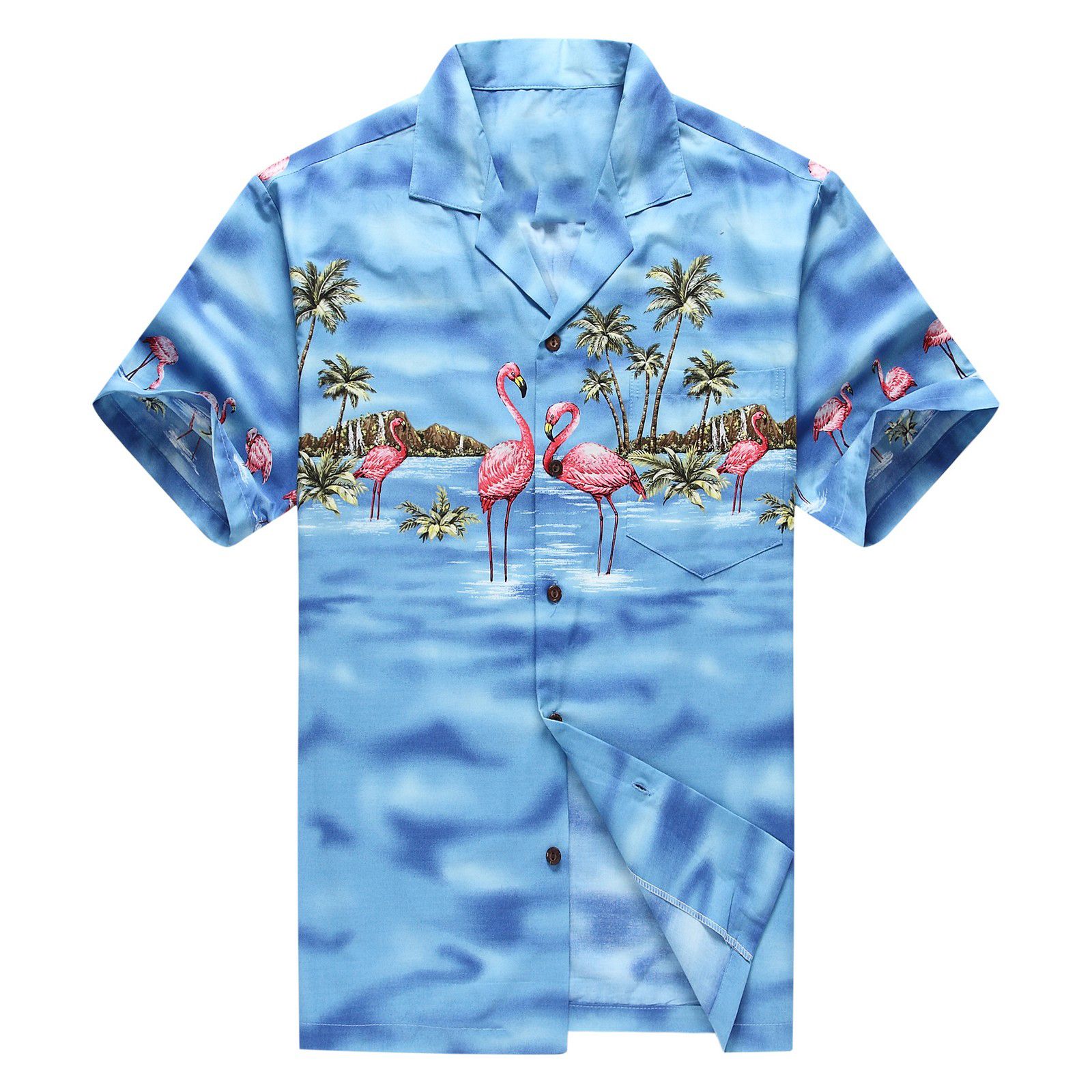 Flamingos Blue Amazing Design Hawaiian Shirt