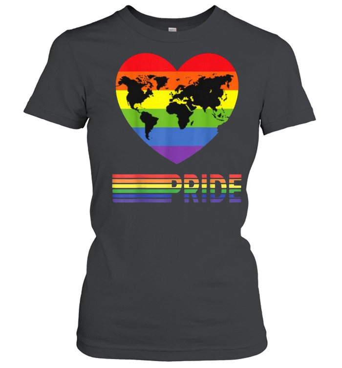 Pride Rainbow Love Earth World Lesbian T-Shirt