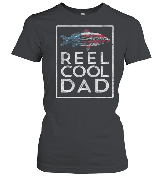 Reel Cool Dad Fish American Flag shirt