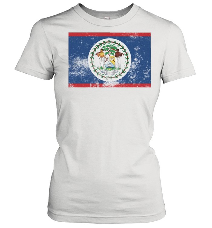 Retro Vintage Style Belize Belizean Flag Pride shirt