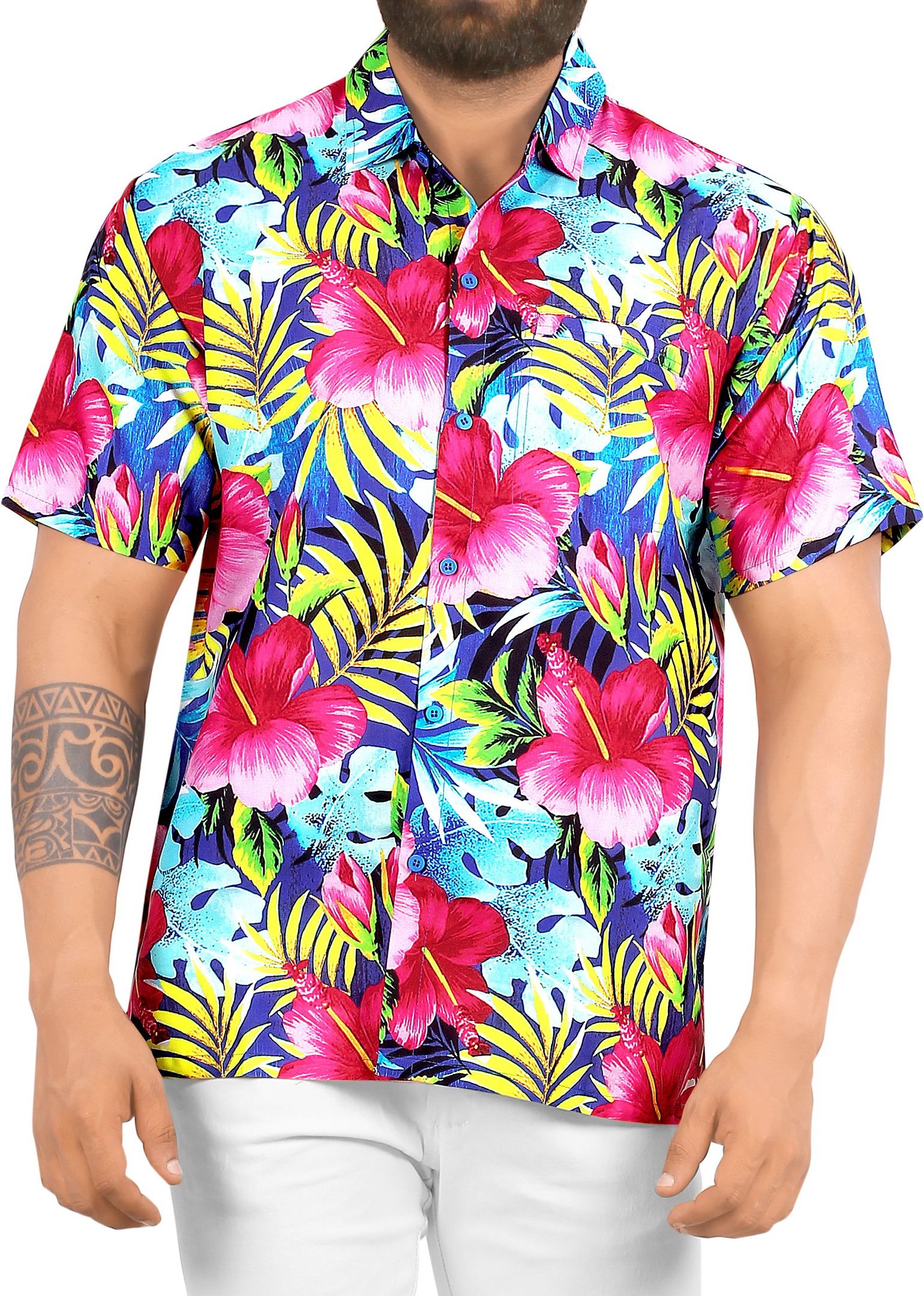 Floral Blue Awesome Hawaiian Shirt