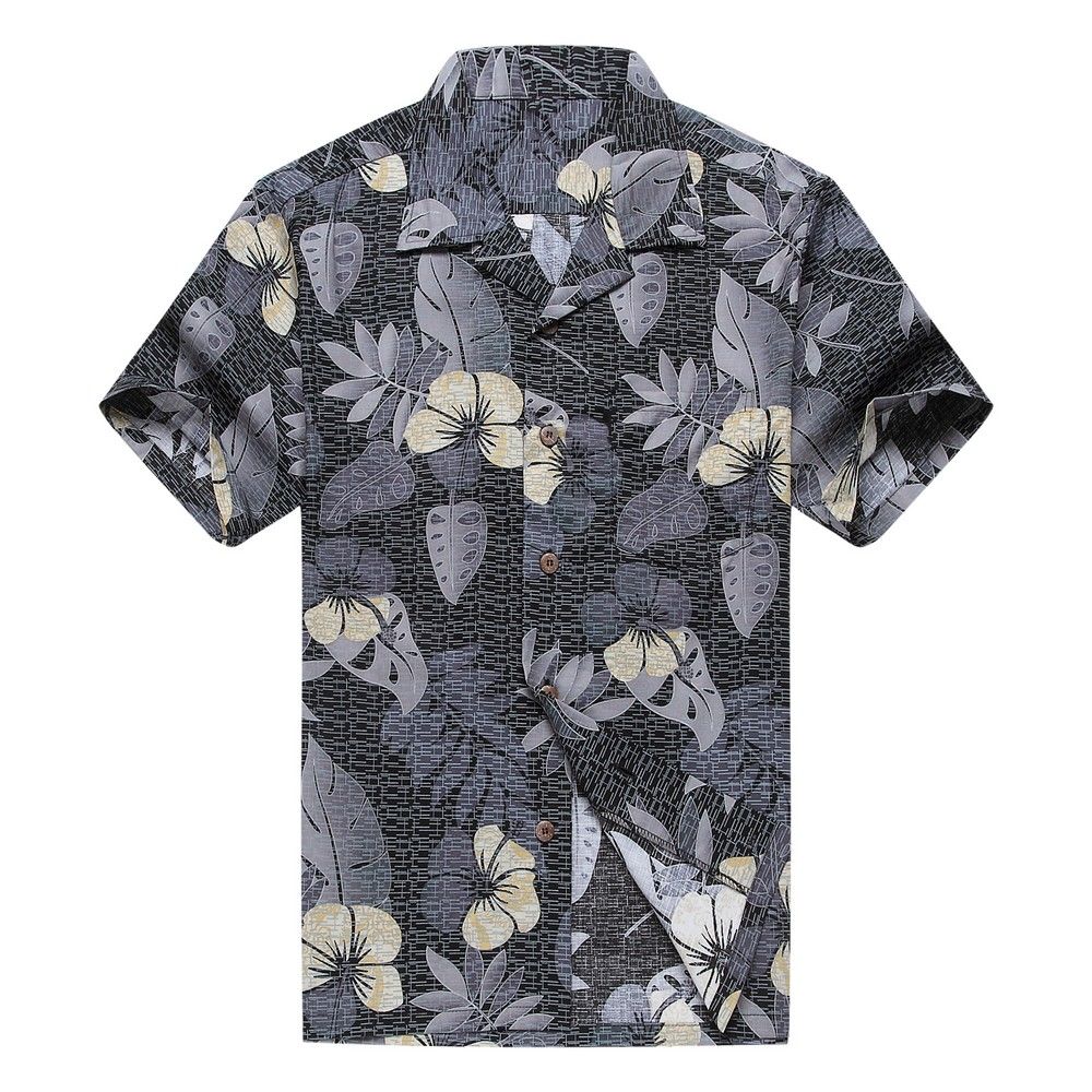 Floral Gray Awesome Design Hawaiian Shirt