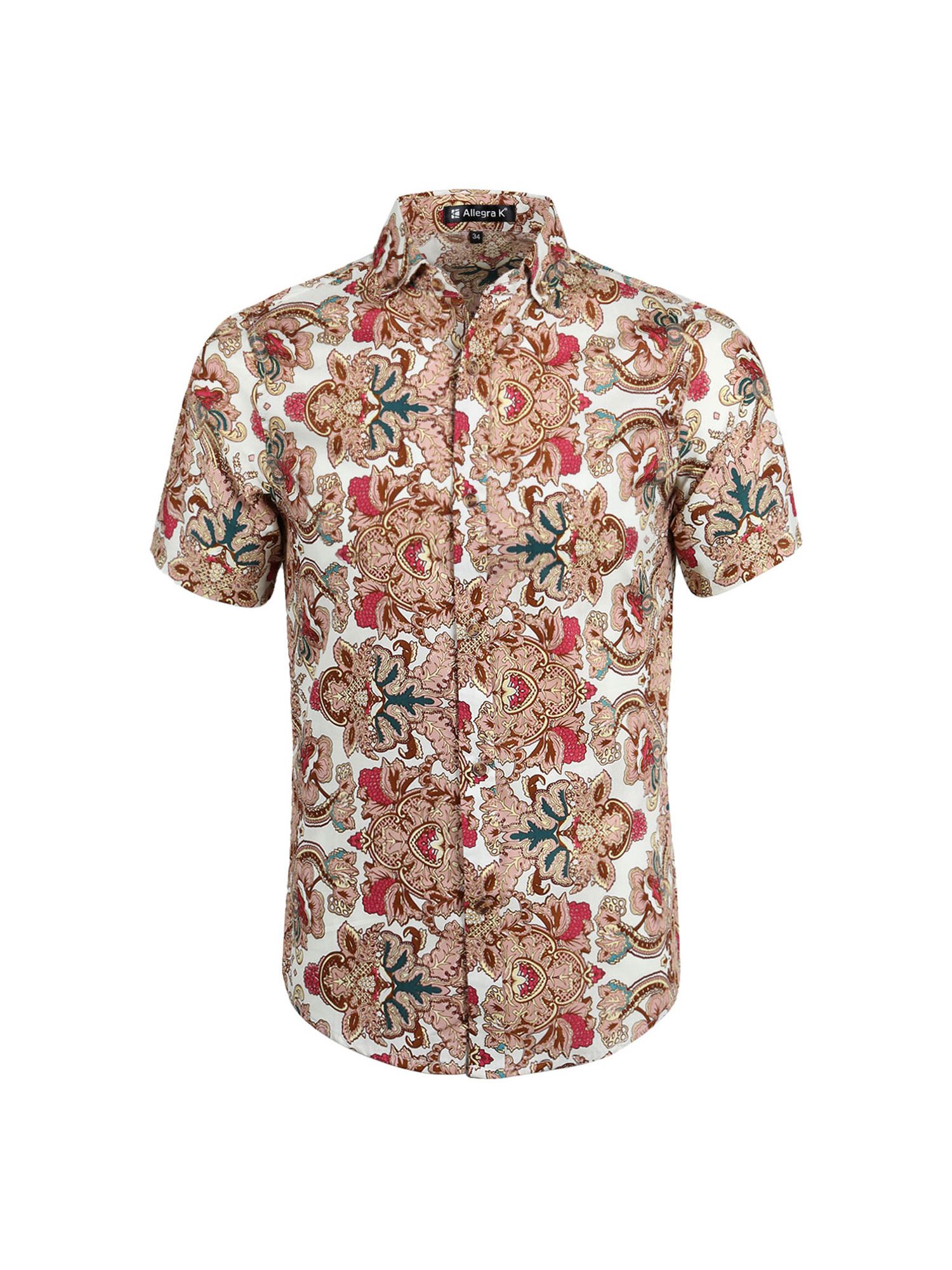 Floral Tan Unique Design Hawaiian Shirt