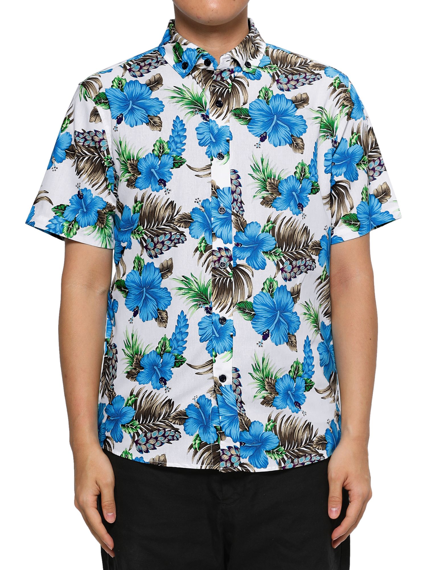 Floral White High Quality Hawaiian Shirt