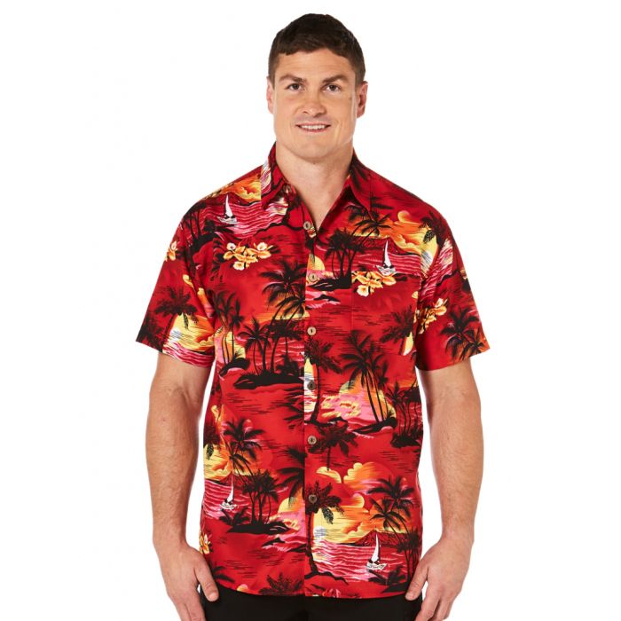 Flower Red High Quality Hawaiian Shirt