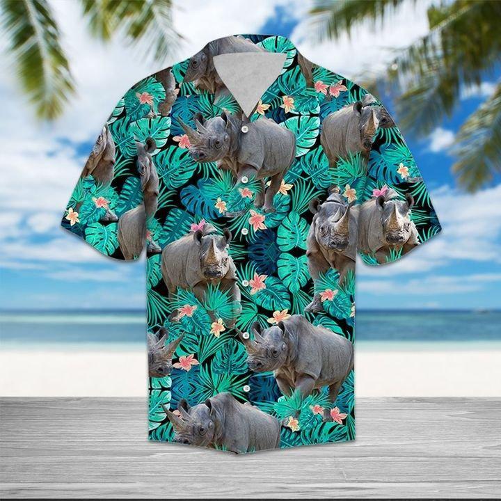 Rhinoceros Hawaiian Shirt
