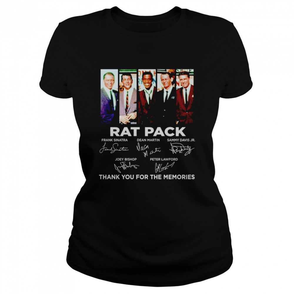 Rat Pack signatures thank you for the memories shirt