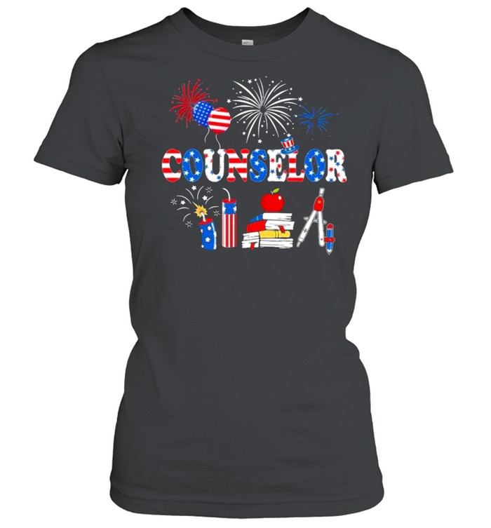 Pride Counselor American Flag Stethoscope shirt